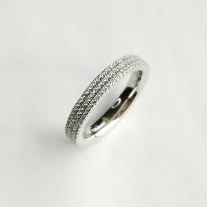 Premium eternity band ring in CZ Sterling Silver Size 9